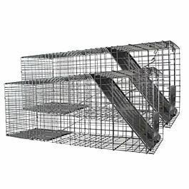 Steel Humane Animal Trap Durable 32"x12.5"x12" Smoothed Inside Safe For Rodent 